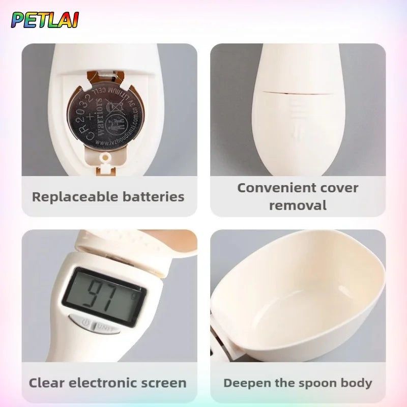 Cuchara de comida con báscula de pesaje