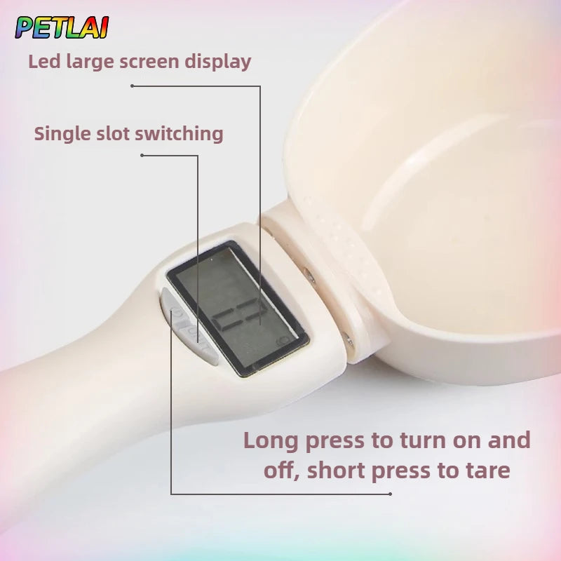 Cuchara de comida con báscula de pesaje