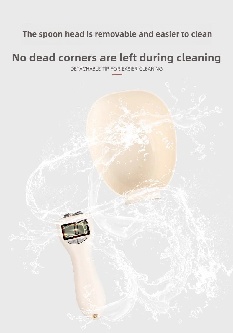 Cuchara de comida con báscula de pesaje